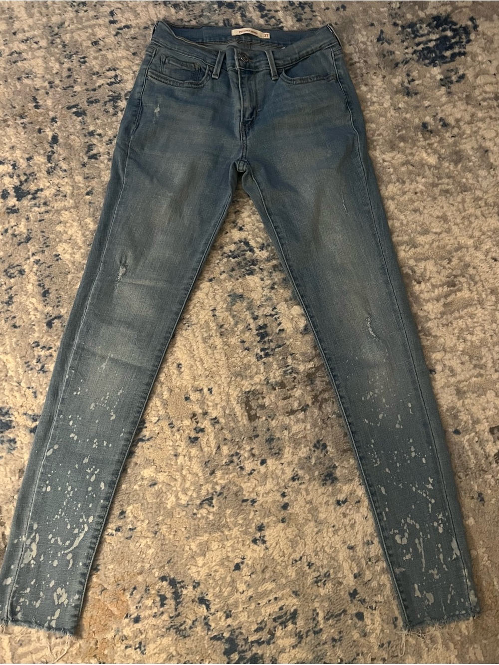 Levi’s 710 Super Skinny Paint Splatter Jeans